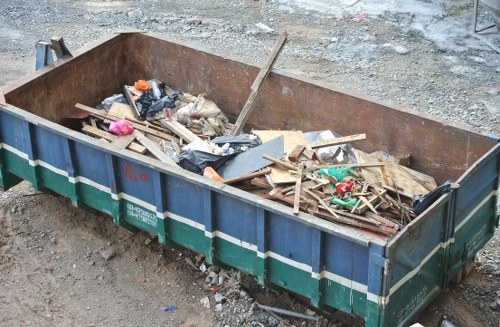 Professional team conducting house clearance in a Fulham home